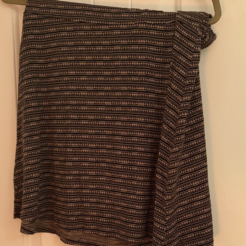 Toad&Co Black and White Patterned A-Line Skirt